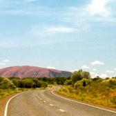 Approaching Uluru