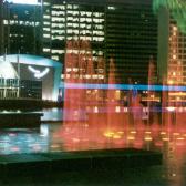fountains at night