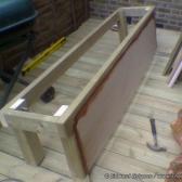 The bench takes shape