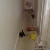 Sanding the floor